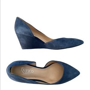 Franco Sarto Suede Wedges - 7.5